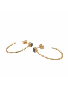 NXT.H BY HEIRING | ØRERINGE MED SORTE ZIRKONIA FORGYLD