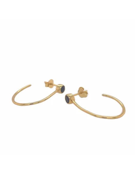 NXT.H BY HEIRING | ØRERINGE MED SORTE ZIRKONIA FORGYLD