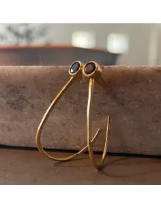 NXT.H BY HEIRING | ØRERINGE MED SORTE ZIRKONIA FORGYLD 2