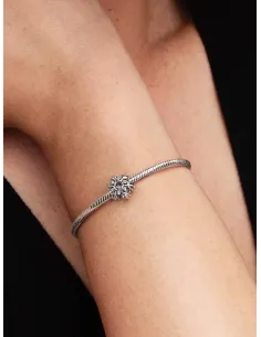 Pandora Julemagi Muranoglas Charm i rød med gylden folie og julemotiver 2