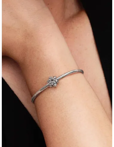 Pandora Julemagi Muranoglas Charm i rød med gylden folie og julemotiver