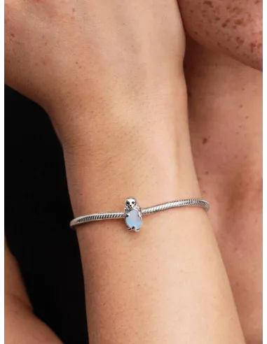 Pandora Julemagi Muranoglas Charm i rød med gylden folie og julemotiver