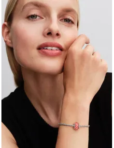 Pandora Julemagi Muranoglas Charm i rød med gylden folie og julemotiver 2