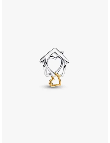 Pandora Julemagi Muranoglas Charm i rød med gylden folie og julemotiver