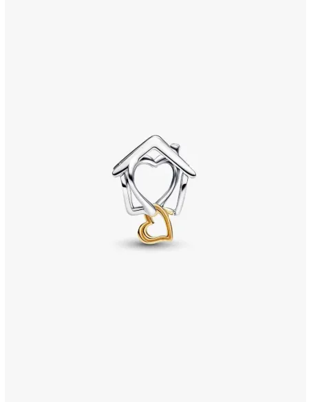 Pandora Julemagi Muranoglas Charm i rød med gylden folie og julemotiver