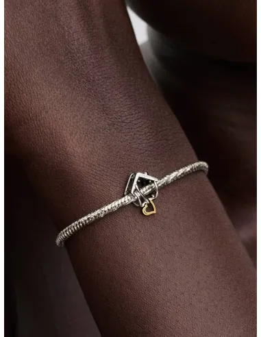 Pandora Julemagi Muranoglas Charm i rød med gylden folie og julemotiver