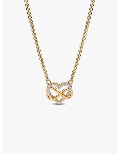 Funklende Firkantet Blå Halo Halskæde med Vedhæng – med blå krystal og pavé