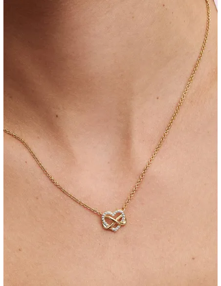 Funklende Firkantet Blå Halo Halskæde med Vedhæng – med blå krystal og pavé