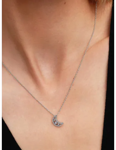 PANDORA | Halvmåne Halskæde med vedhæng