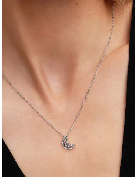 PANDORA | Halvmåne Halskæde med vedhæng