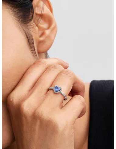 PANDORA | Funklende Forhøjet Hjerte Ring