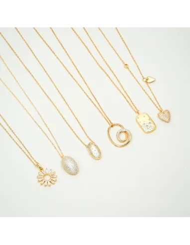 JOANLINOR | Sølv forgyldt halskæde small RISANOR