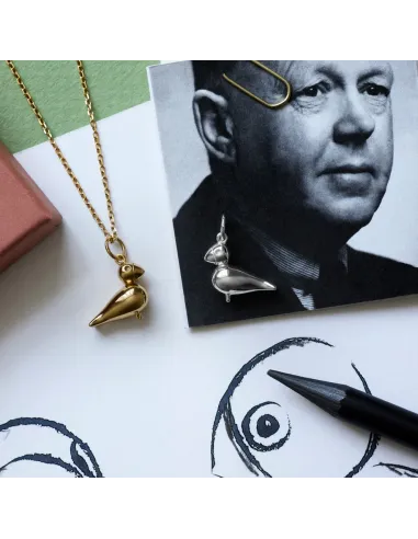 Kay Bojesen Jewelry | Kay Bojesen Sangfugl i 18 karat forgyldt sølv
