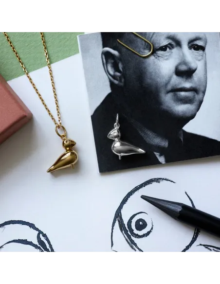 Kay Bojesen Jewelry | Kay Bojesen Sangfugl i 18 karat forgyldt sølv