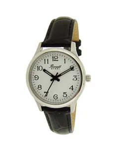 BONETT | Dameur stål med hvid skive/tal Ø29 mm