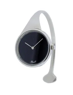 BONETT | DAME HALVBØJLE STÅL UR MED SORT SKIVE Ø30MM