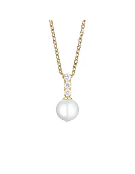 Arctic Symphony Halskæde Poleret guld, rustfrit stål med krystalglas links