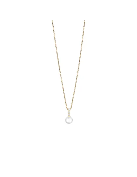 Arctic Symphony Halskæde Poleret guld, rustfrit stål med krystalglas links