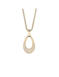 Arctic Symphony Halskæde Poleret guld, rustfrit stål med krystalglas links