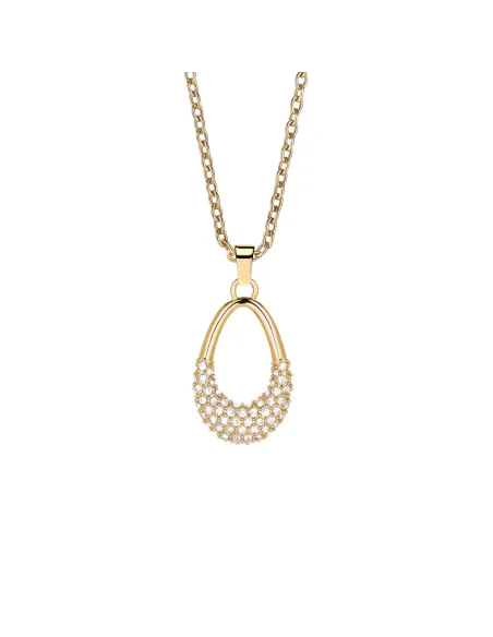 Arctic Symphony Halskæde Poleret guld, rustfrit stål med krystalglas links