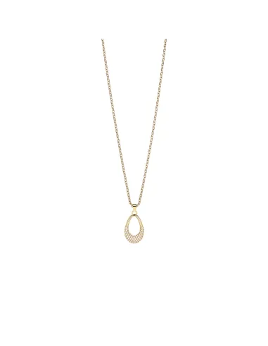 Arctic Symphony Halskæde Poleret guld, rustfrit stål med krystalglas links