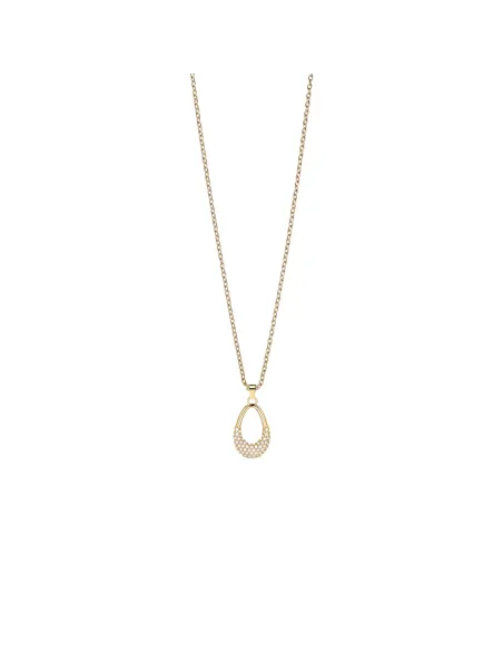 Arctic Symphony Halskæde Poleret guld, rustfrit stål med krystalglas links