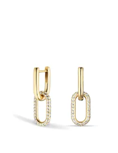 Arctic Symphony Øreringe – Poleret guld, rustfrit stål med krystalglas