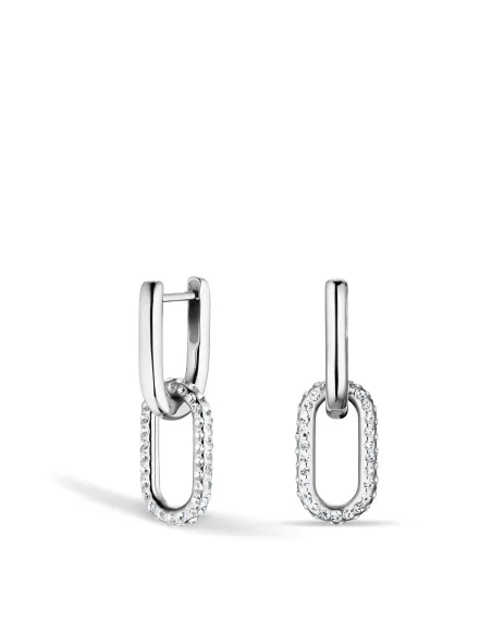 Arctic Symphony Øreringe – Poleret guld, rustfrit stål med krystalglas