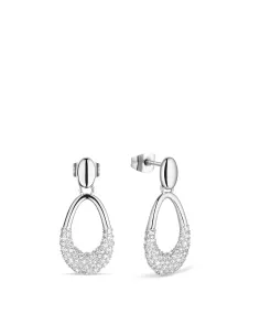 Arctic Symphony Øreringe – Poleret guld, rustfrit stål med krystalglas