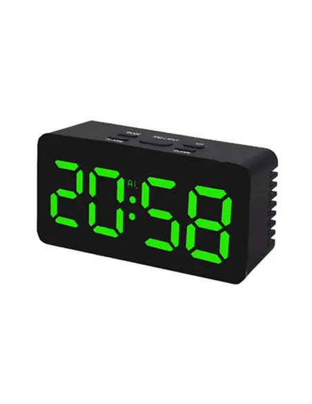 BONETT Blåt Vækkeur | Glidende Sekundviser, Snooze, Lys og Klokke