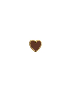 STINE A | Petit Love Heart Mocha Enamel