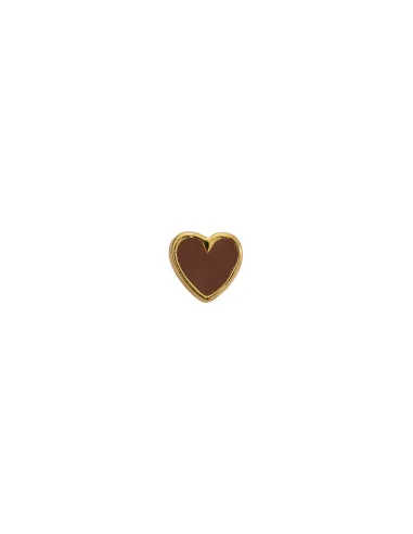 STINE A | Petit Love Heart Mocha Enamel