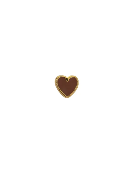 STINE A | Petit Love Heart Mocha Enamel