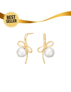 NORDAHL JEWELLERY | Forgyldt sølv ørestikker BOW52