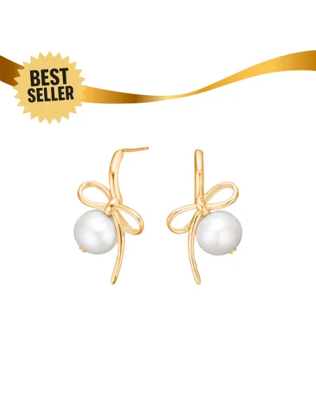 NORDAHL JEWELLERY | Forgyldt sølv ørestikker BOW52