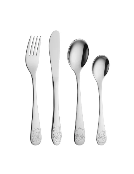 NOA KIDS | Rustfrit stål bestik m. drage inkl. bamse