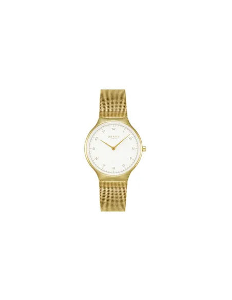OBAKU | SLANK LILLE-GOLD 4,9mm Safirglas Ø32mm