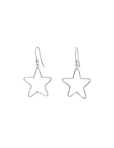 SUSANNE FRIIS BJØRNER | Ørering (bøjle), sølv, 20 mm åben søstjerne i hamret overflade