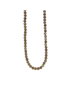 Susanne Friis Bjørner | Halskæde 40-45 cm, forgyldt sølv, 8 mm blanke kugler, røgkvarts