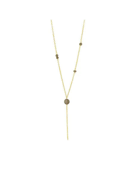 Susanne Friis Bjørner | Halskæde anker 46,5- 51,5 cm, forgyldt sølv, Y-kæde med røgkvarts, vedhænget ca. 6,5 cm langt