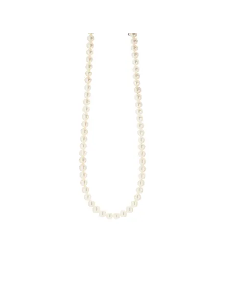 Susanne Friis Bjørner | Halskæde 42,5-47,5 cm, forgyldt sølv, ferskvandsperler 6-7 mm