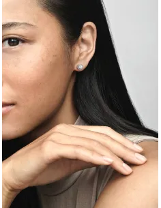 PANDORA | Runde Funklende Halo Ørestikker 2