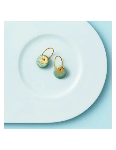 Scherning | SPLASH øreringe · AQUA/GOLD