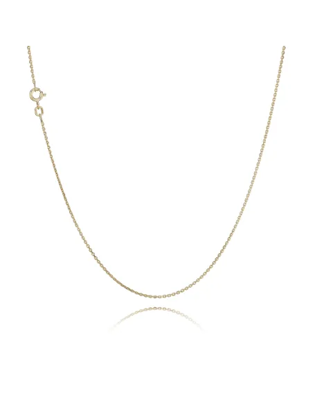 BNH ankerkæde rund 0,4 mm i 8 kt guld – halskæde 38–80 cm