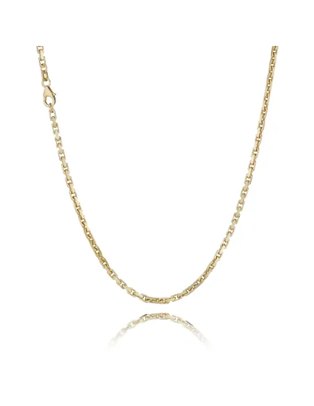 BNH ankerkæde rund 0,4 mm i 8 kt guld – halskæde 38–80 cm