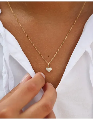 Ro Copenhagen | Symbols My Heart Diamant vedhæng - 18kt Rødguld