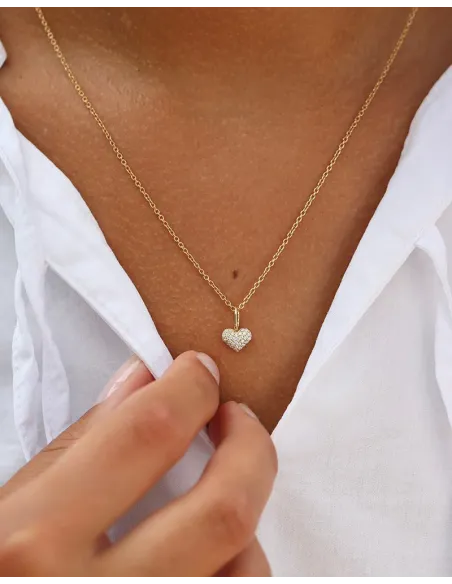 Ro Copenhagen | Symbols My Heart Diamant vedhæng - 18kt Rødguld