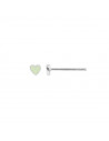 STINE A - PETIT LOVE HEART MINT GREEN ENAMEL SILVER