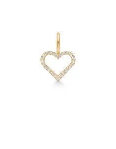 Ro Copenhagen | Symbols Open Heart diamant vedhæng - 18kt Rødguld