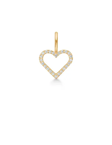 Ro Copenhagen | Symbols Open Heart diamant vedhæng - 18kt Rødguld